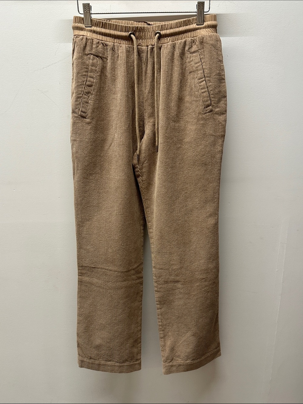 Tan Corduroy Drawstring Pants